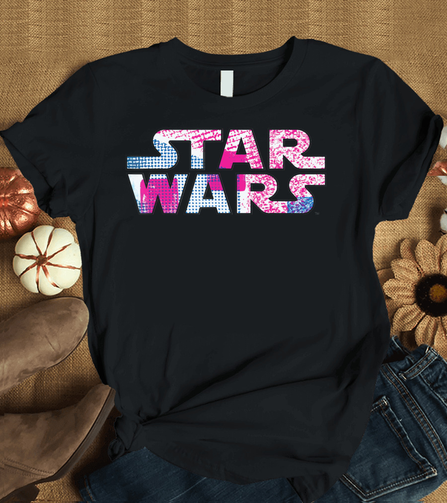 Star Wars Pink Blue Halftone T-Shirt