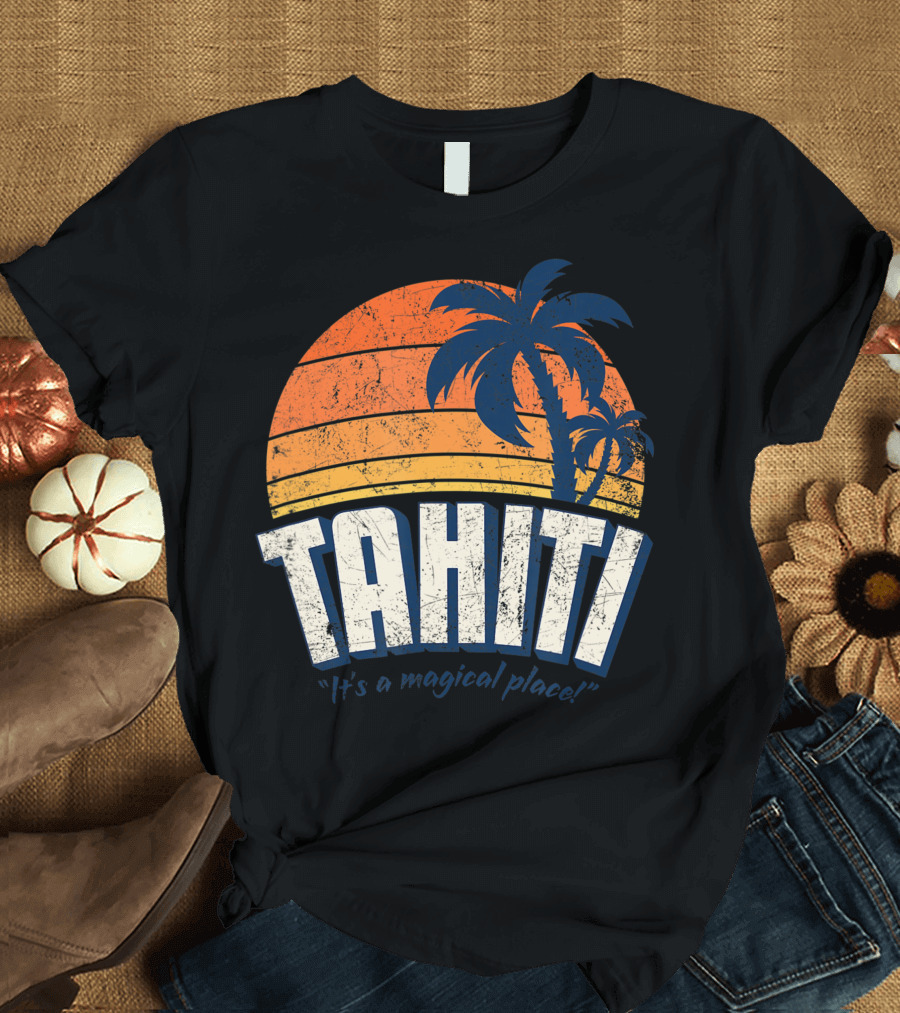 Marvel Agents Of SHIELD Tahiti It's a Magical Place Sunset Palm Trees T-Shirt