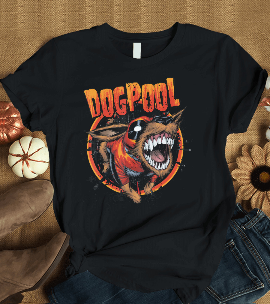 Marvel Deadpool Dogpool He Bites T-Shirt