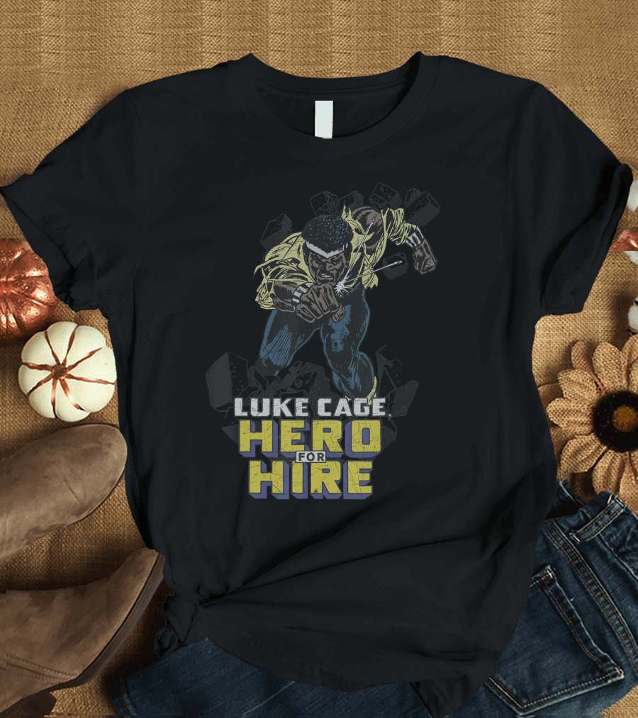 Luke Cage Hero For Hire Marvel Superhero Comic T-Shirt