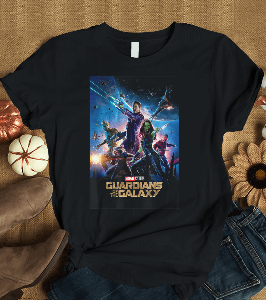 Marvel Studios Guardians Of The Galaxy Movie Poster Artwork Sci-Fi Heroes T-Shirt