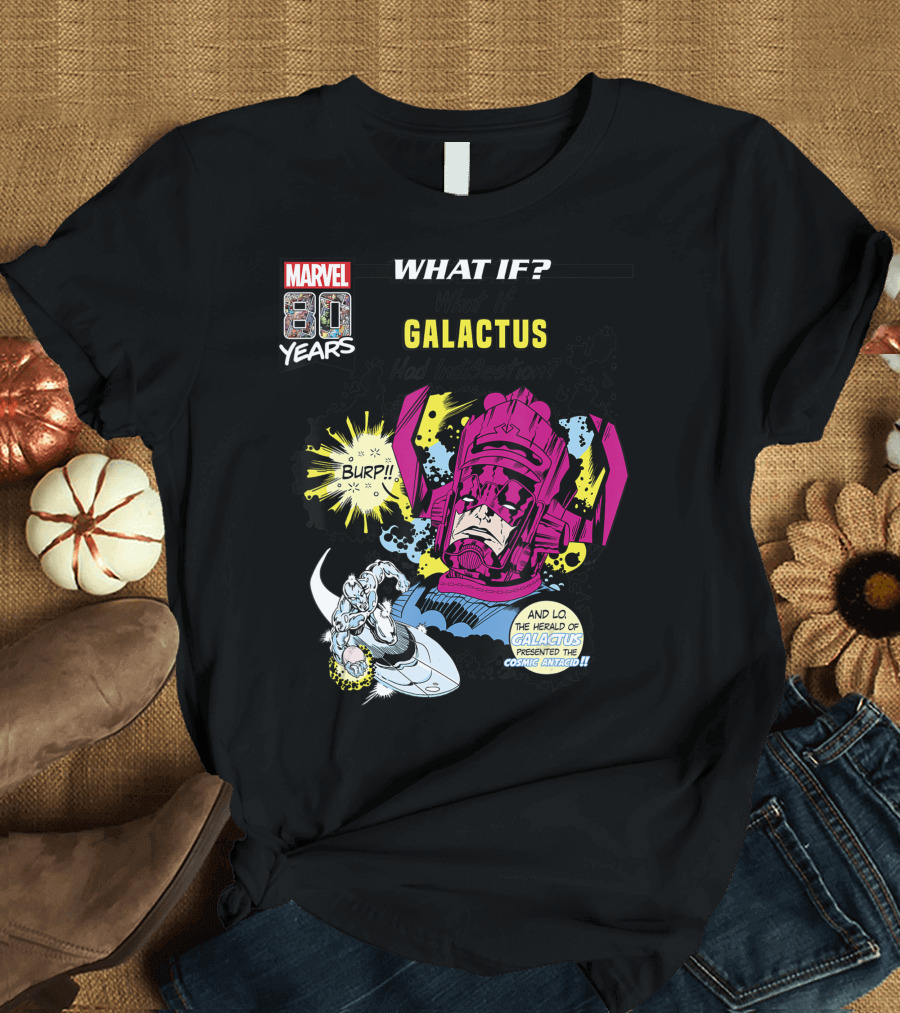 MARVEL 80 YEARS WHAT IF WHAT IF GALACTUS HAD INDIGESTION BURP AND LO THE HERALD OF GALACTUS PRESENTED THE COSMIC ANTACID T-Shirt
