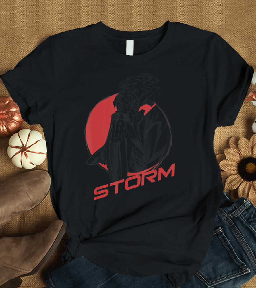 Marvel X Men Storm Stand Alone Profile Red Badge T-Shirt