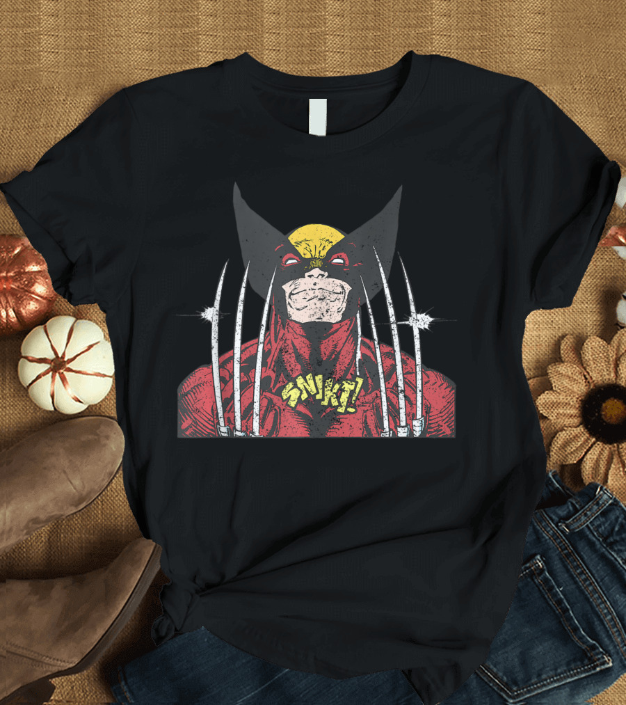 Marvel X Men Wolverine Snikt Vintage Faded Comic T-Shirt