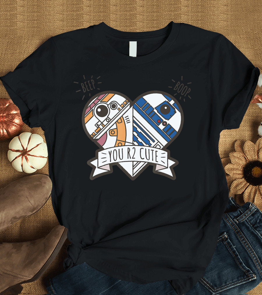 Star Wars R2 D2 BB 8 Beep Boop You R2 Cute Valentines Day T-Shirt