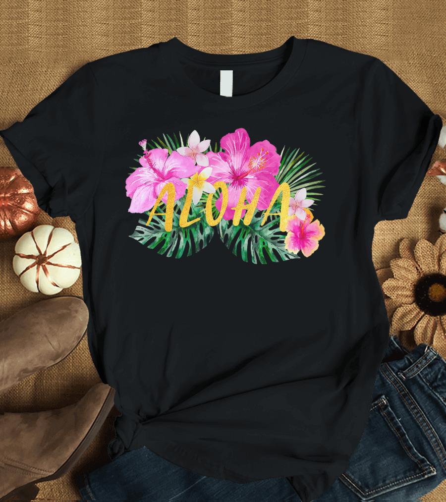Aloha Hibiscus Flowers Tropical Paradise C3 T-Shirt
