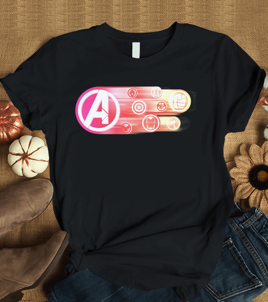 Avengers Endgame Super Hero Logos Iconic Symbols T-Shirt