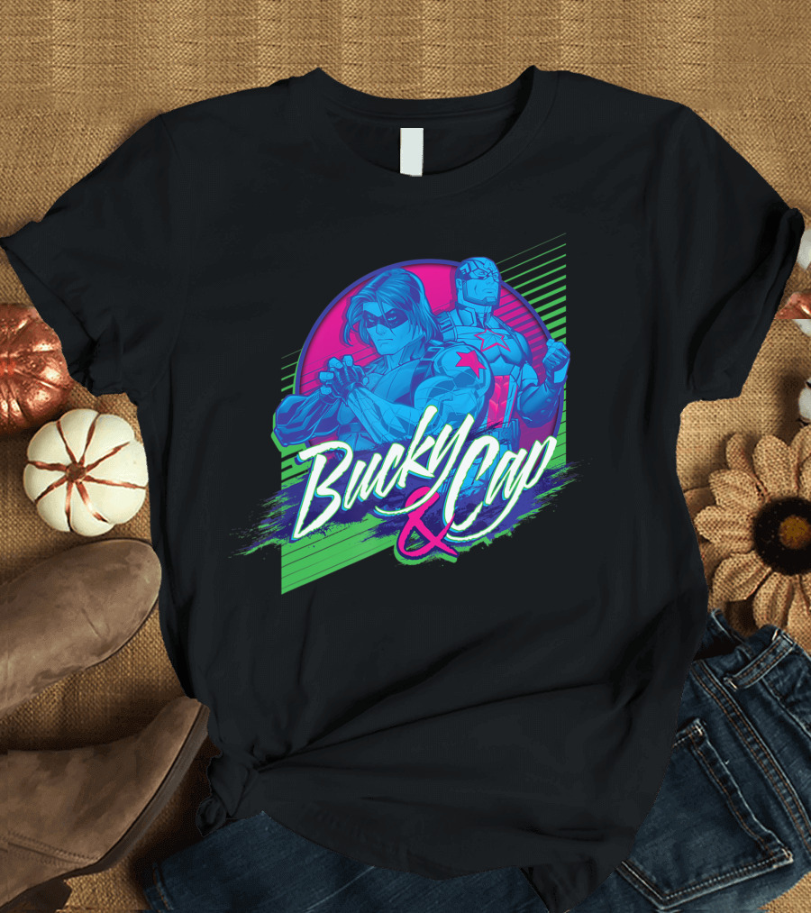 Bucky and Cap Marvel Best Friends Captain America Bucky Barnes T-Shirt