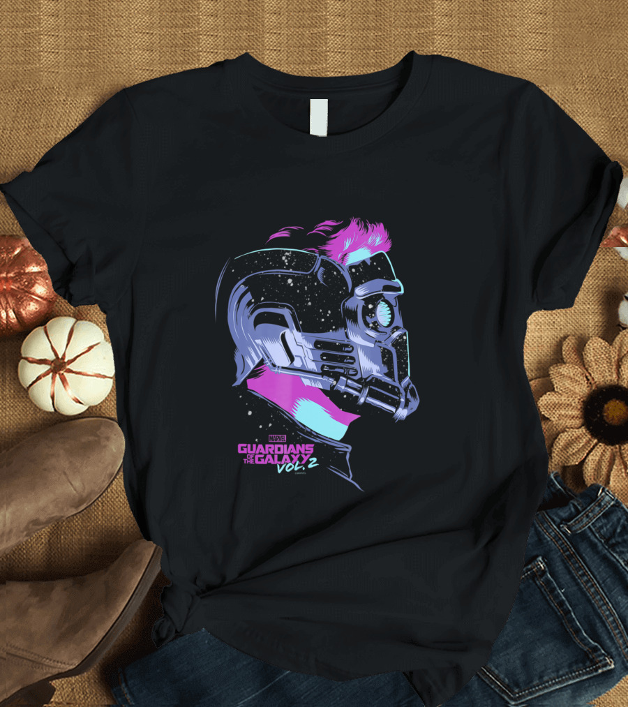 Marvel Guardians of the Galaxy Vol 2 Star Lord Neon Pop T-Shirt