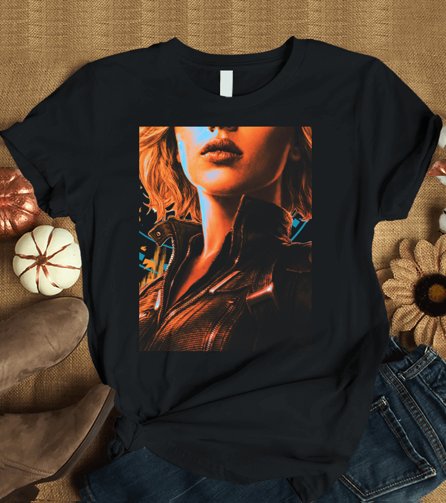 Marvel Infinity War Black Widow Grunge Close-Up T-Shirt