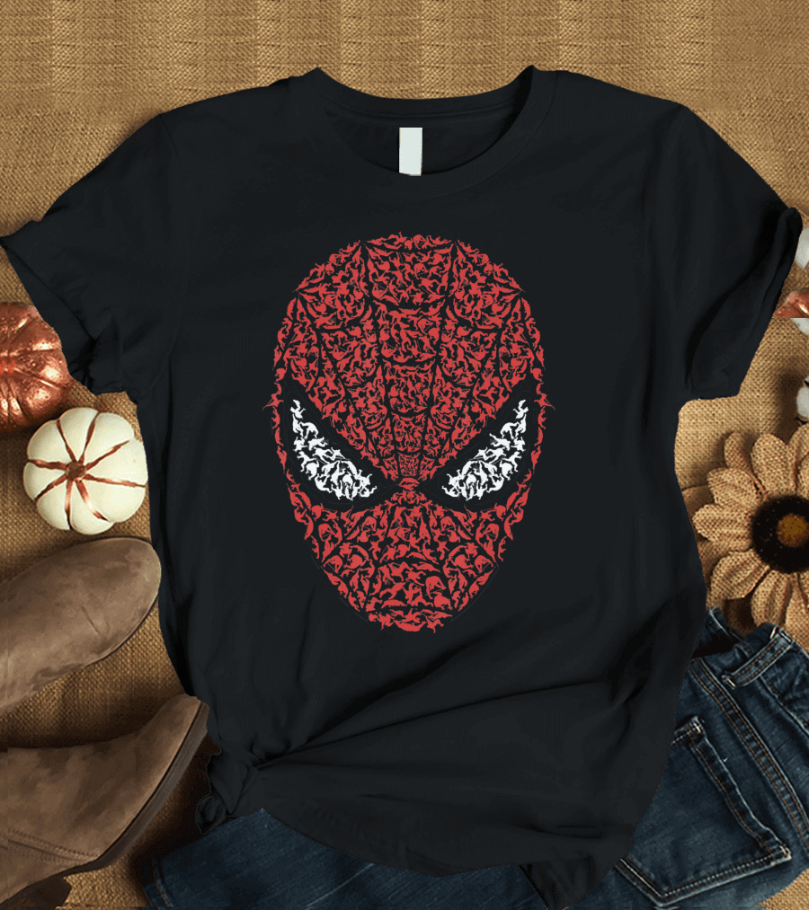 Marvel Spider Man Mask Intricate Web T-Shirt
