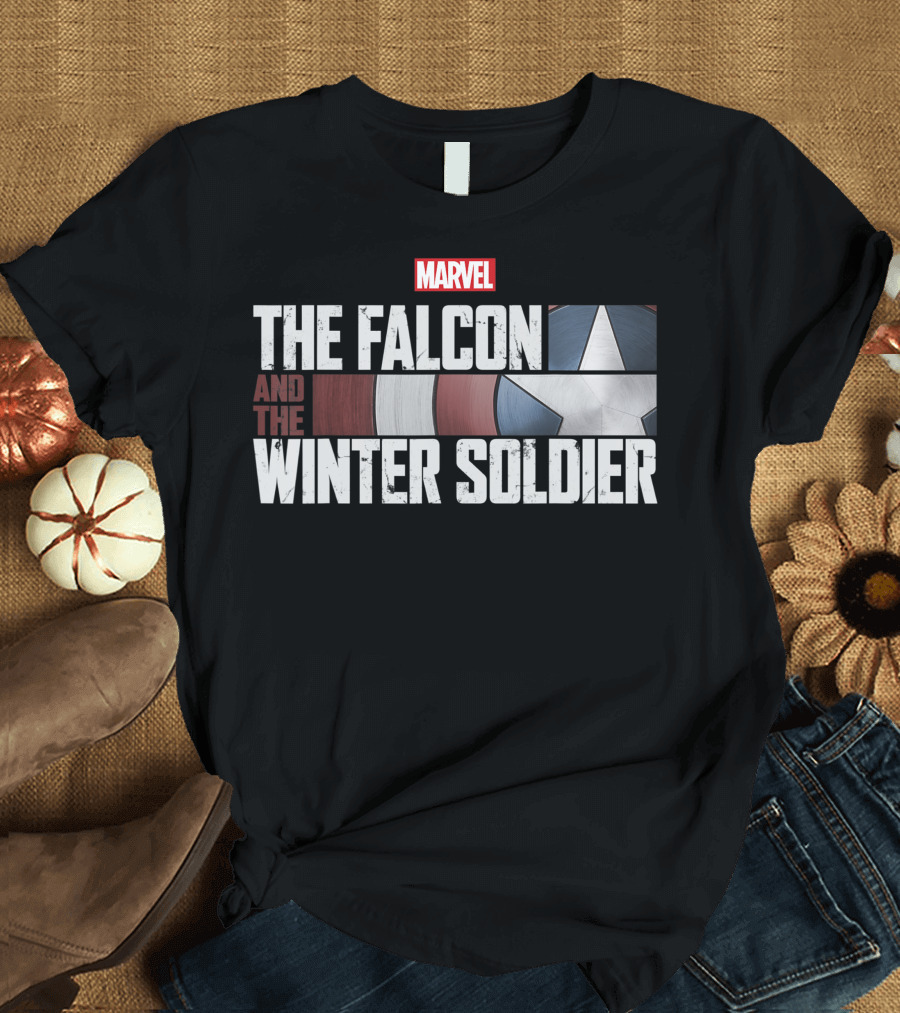 Marvel The Falcon And The Winter Soldier Shield Logo Iconic Series T-Shirt