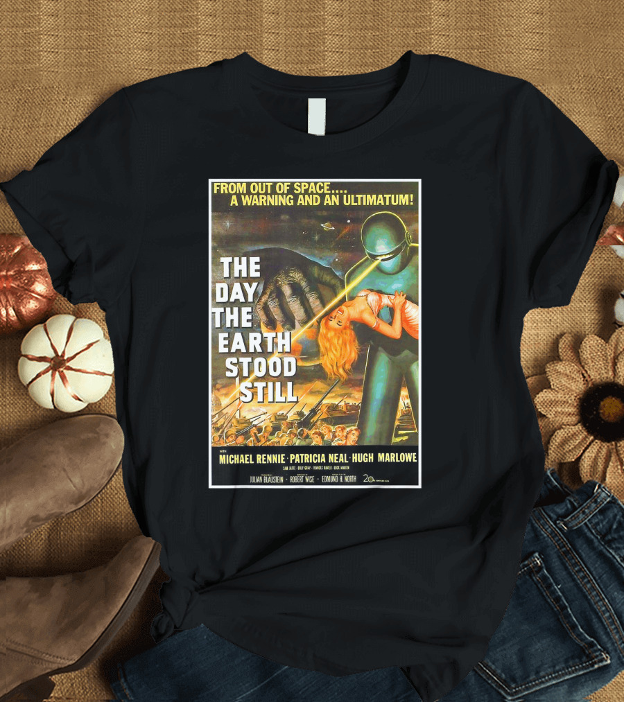 The Day the Earth Stood Still Sci Fi Robot Space Invasion Warning Ultimatum T-Shirt