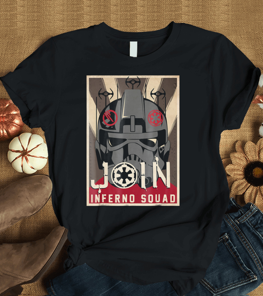 Star Wars Battlefront II Join Inferno Squad Helmet T-Shirt