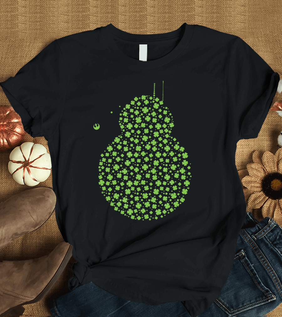 Star Wars BB-8 Shamrock Pattern in Green T-Shirt