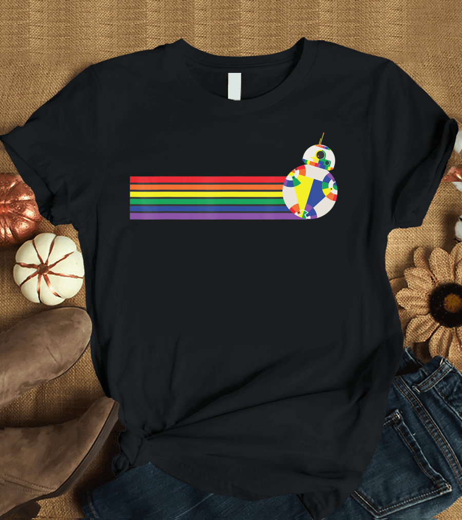 Star Wars BB-8 Rainbow Stripe Droid T-Shirt