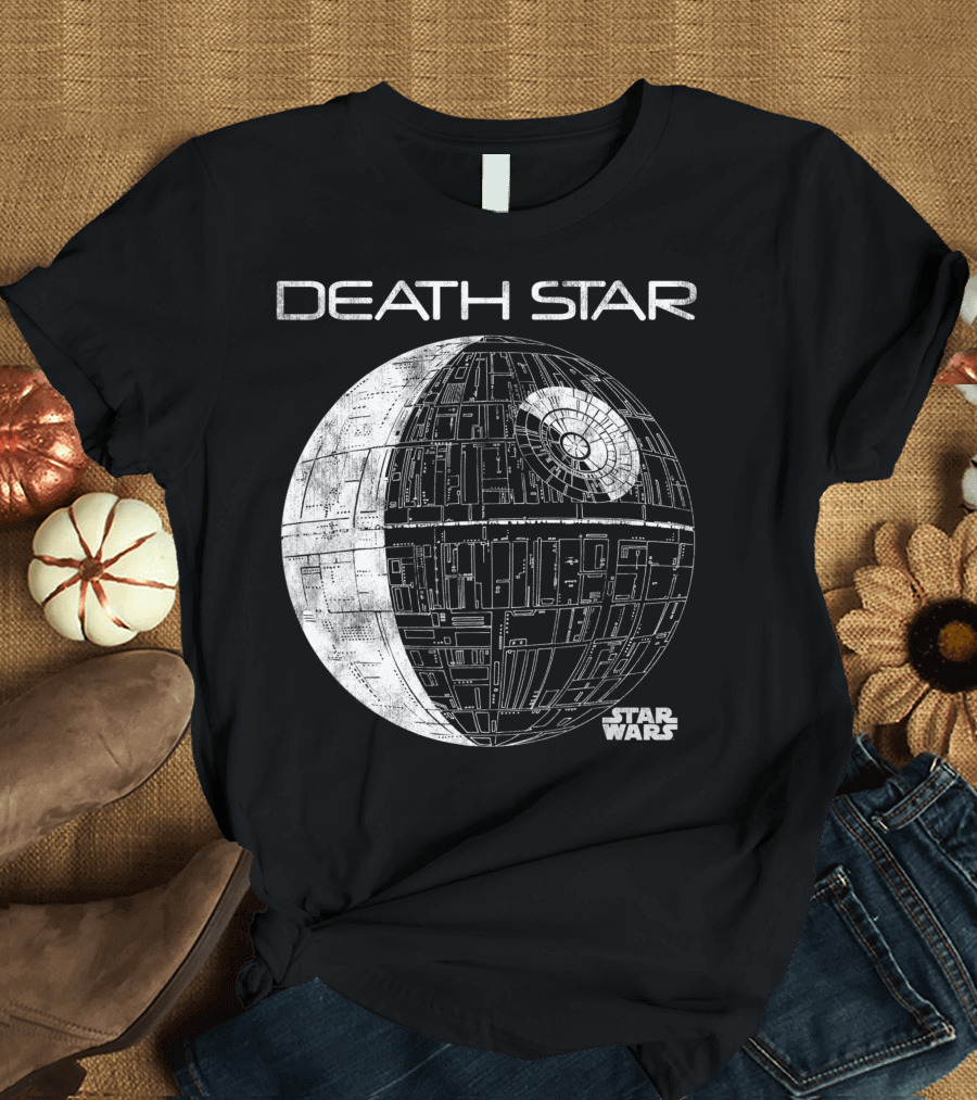 Star Wars Death Star Blueprint Tonal Line T-Shirt
