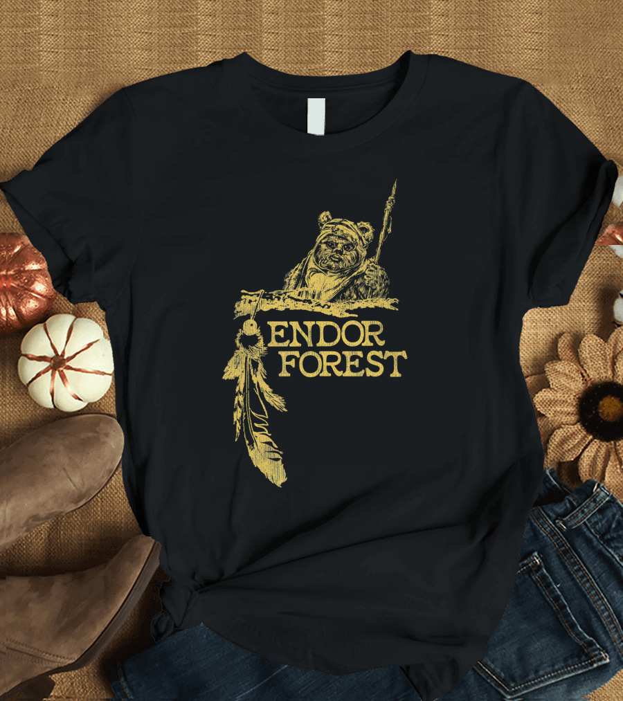 Endor Forest Ewok Star Wars Feather Spear Iconic T-Shirt