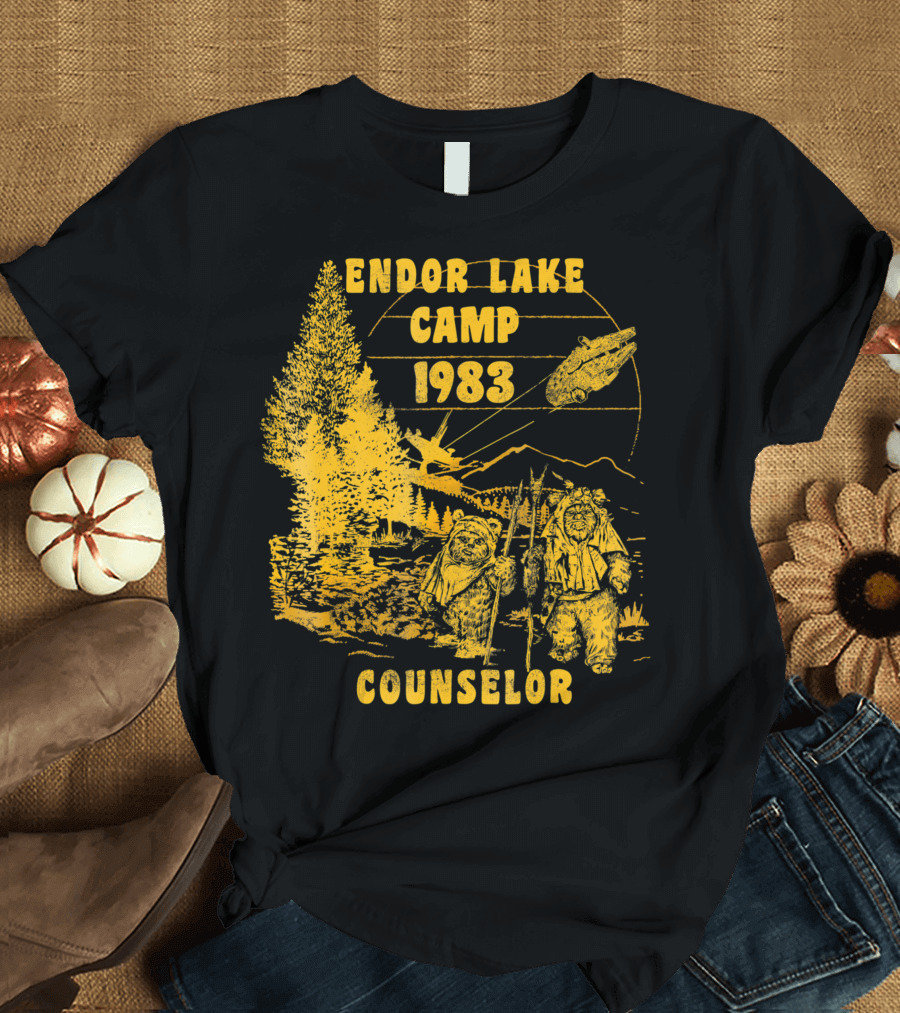 Star Wars Ewok Endor Lake Camp Counselor 1983 Vintage Adventure Scene T-Shirt