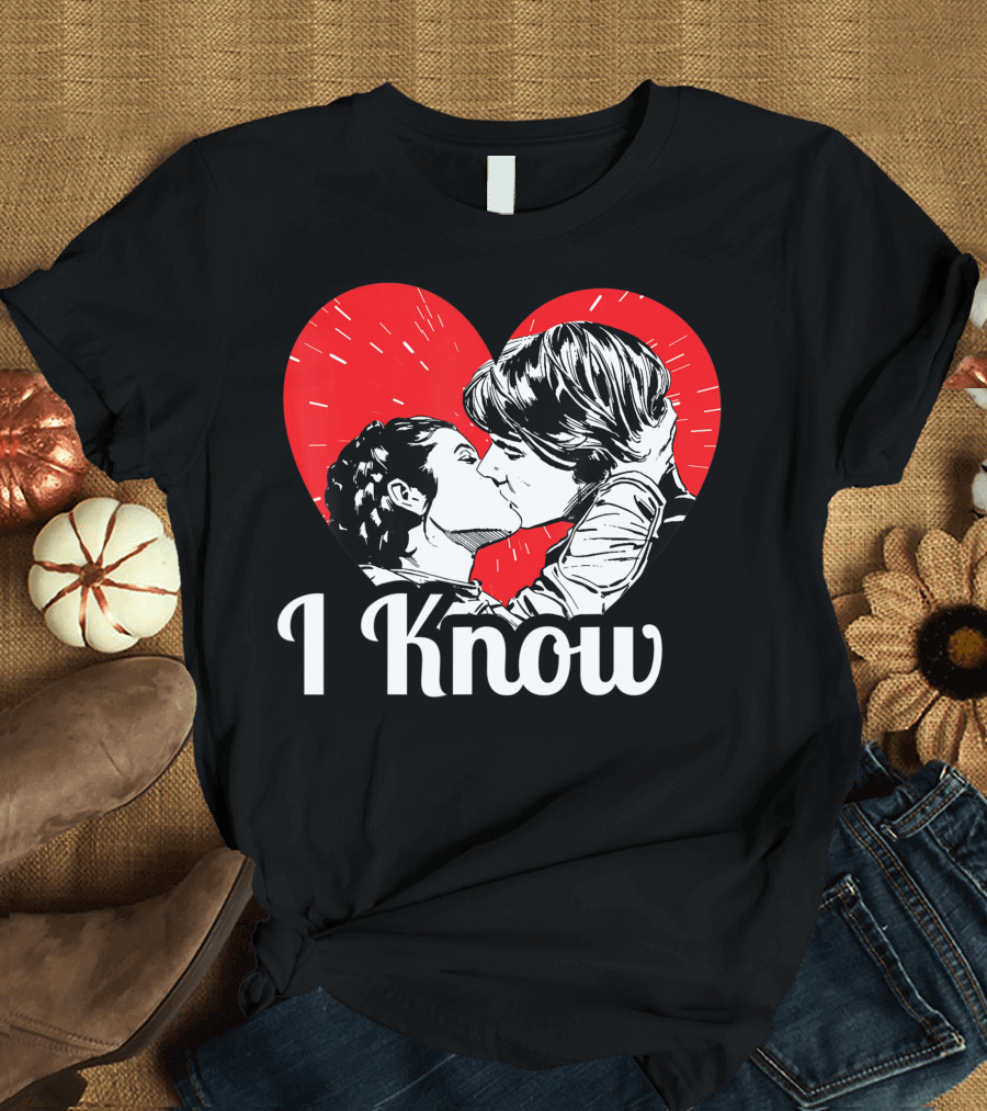 Star Wars Han Leia I Know Heartfelt Kiss T-Shirt