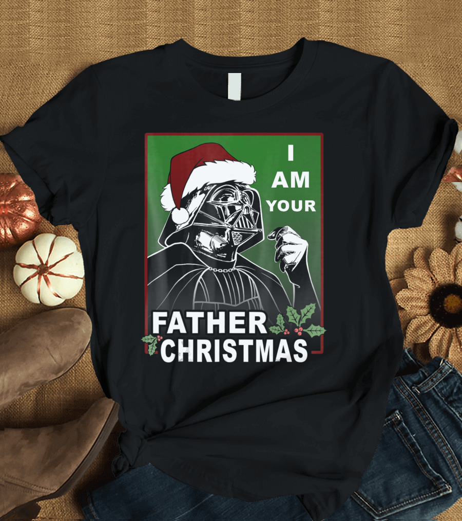 Star Wars I Am Your Father Christmas Darth Vader Santa Hat T-Shirt