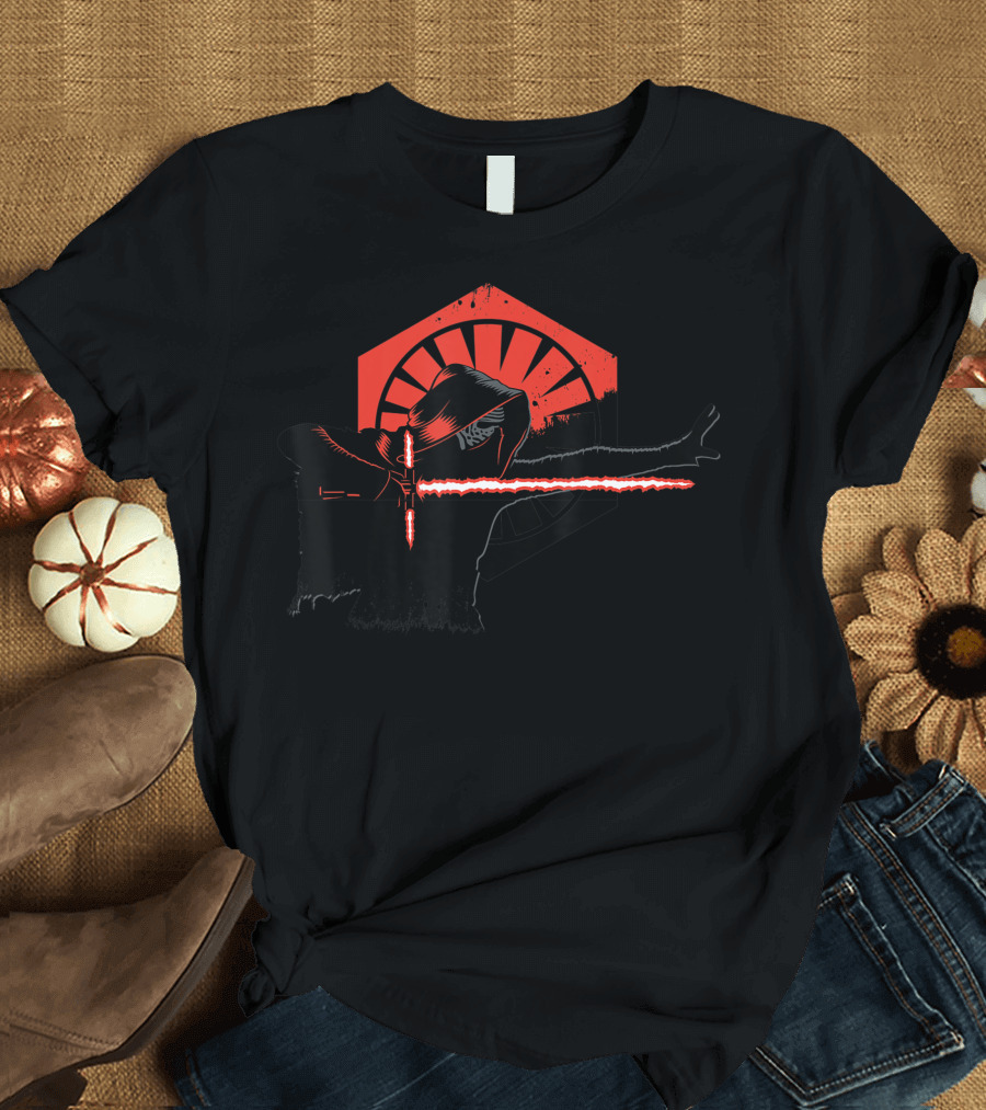 Star Wars Kylo Ren The Force Awakens First Order Lightsaber Battle Red T-Shirt