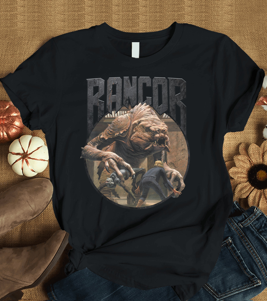 Rancor Star Wars Battle with Luke Skywalker Metal Rock T-Shirt