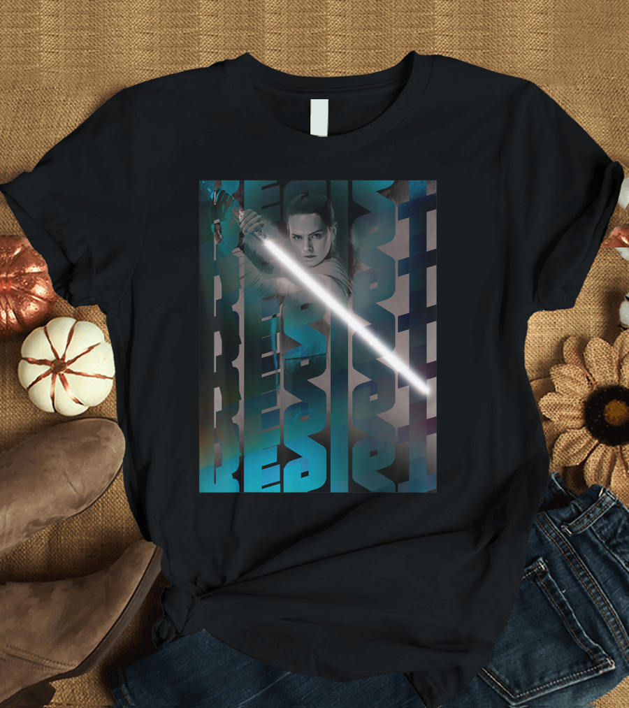 Rey Resist Lightsaber Star Wars Iconic T-Shirt