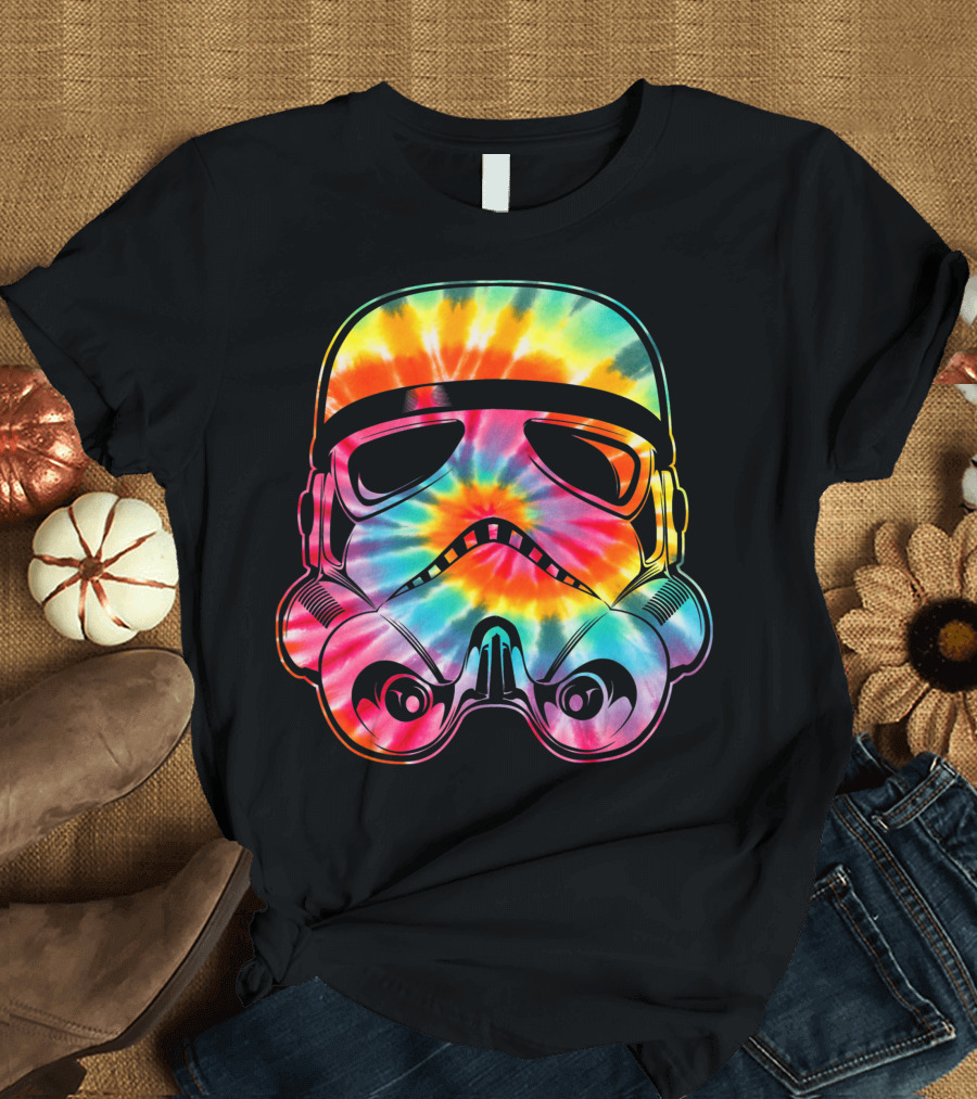 Star Wars Stormtrooper Tie Dye Psychedelic Big Face T-Shirt