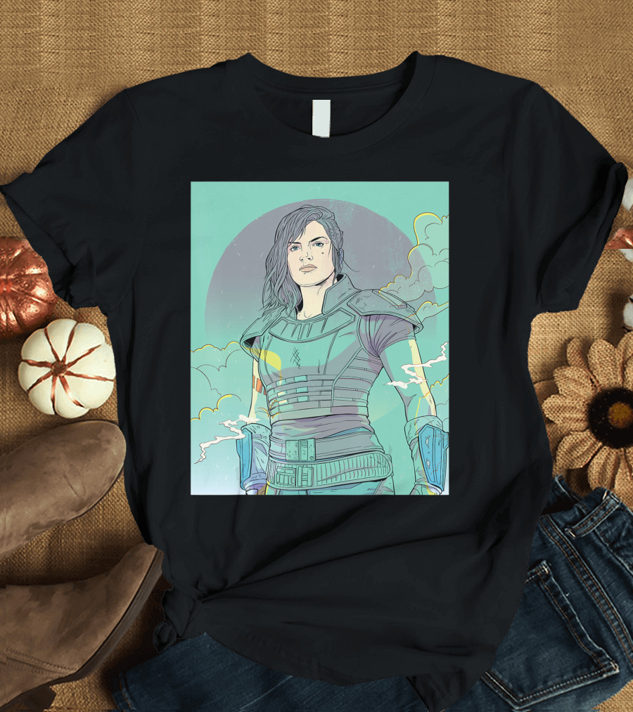 Star Wars The Mandalorian Cara Dune Art Deco Style Character T-Shirt