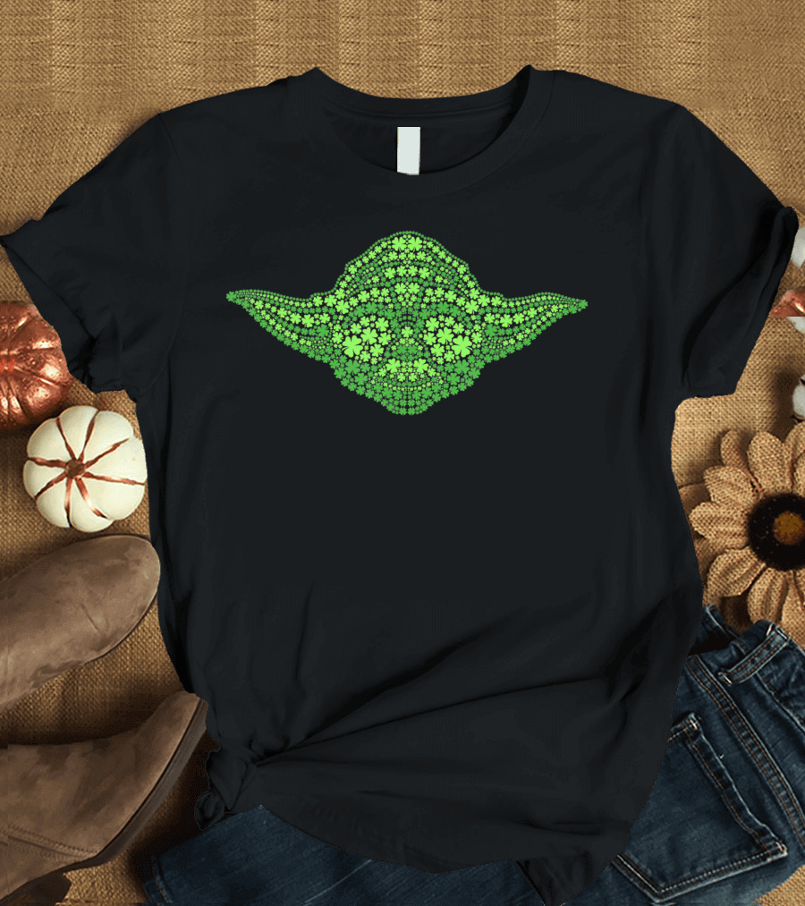 Star Wars Yoda Shamrock Clover Face T-Shirt