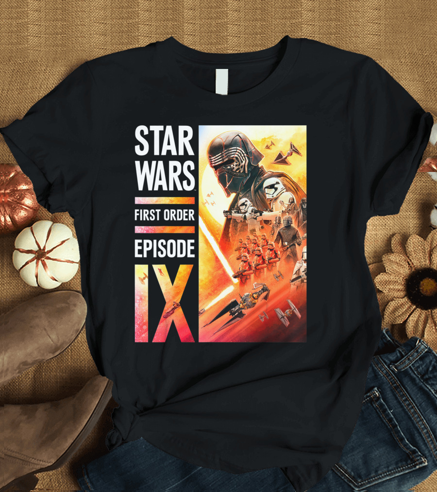 Star Wars First Order Episode IX Collage Kylo Ren and TIE Fighters T-Shirt