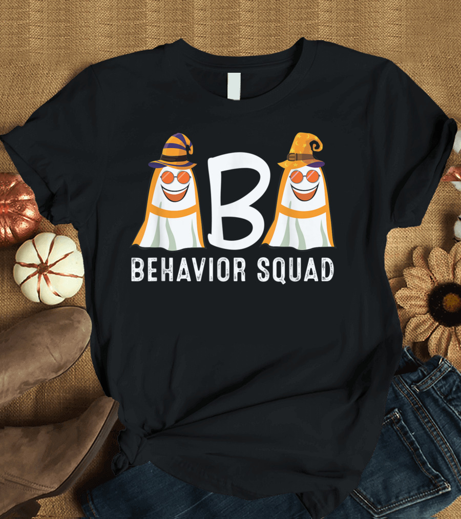 Behavior Squad ABA Therapist Halloween Ghost Analyst T-Shirt