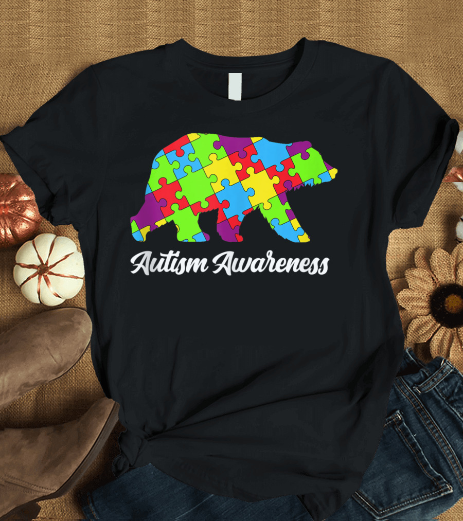 Autism Awareness Bear Puzzle T-Shirt