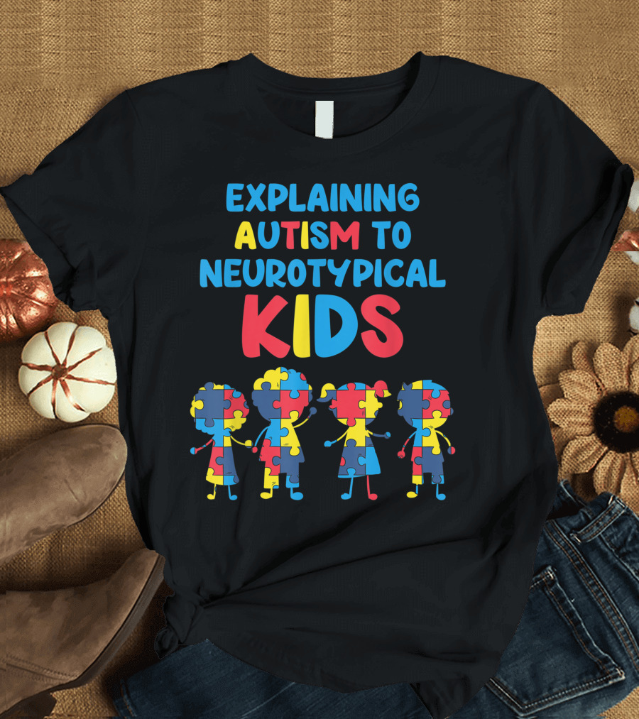 Explaining Autism to Neurotypical Kids Puzzle T-Shirt