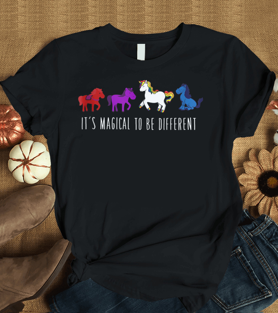 Its Magical To Be Different Unicorn Autism Awareness 3X T-Shirt