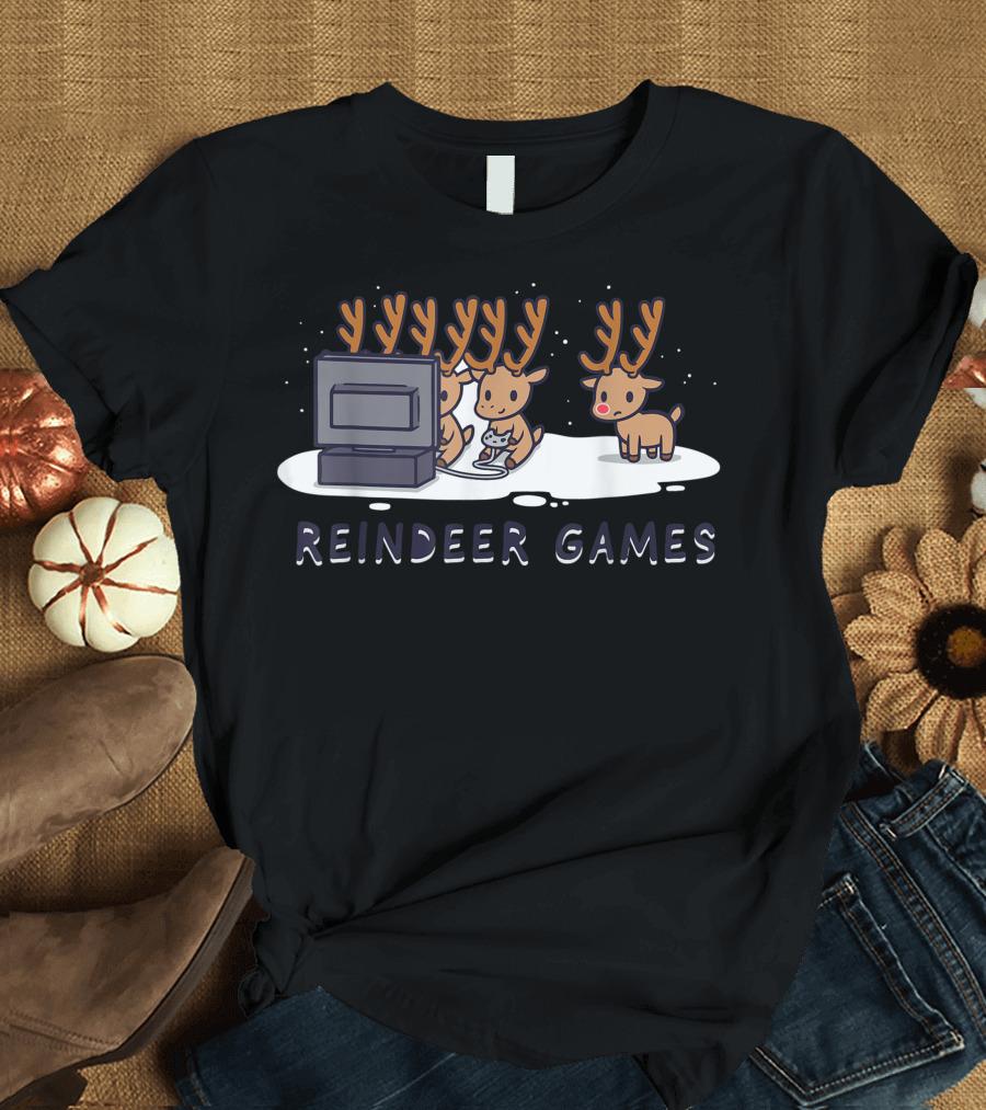 Reindeer Games Video Gaming Christmas Holiday Fun T-Shirt