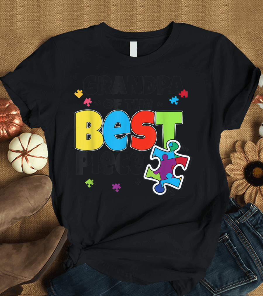 GRANDPA OF THE BEST PIECE AUTISM PUZZLE T-Shirt