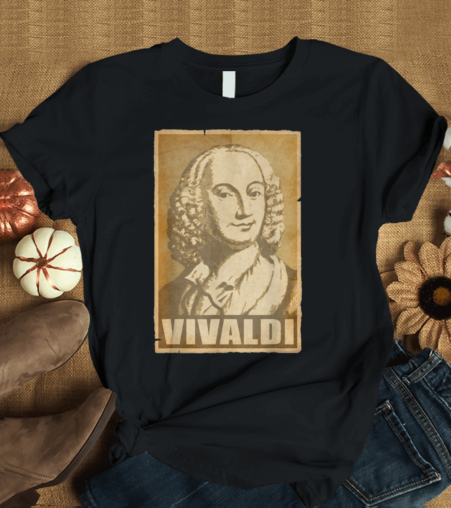 Antonio Vivaldi Vintage Torn Portrait T-Shirt