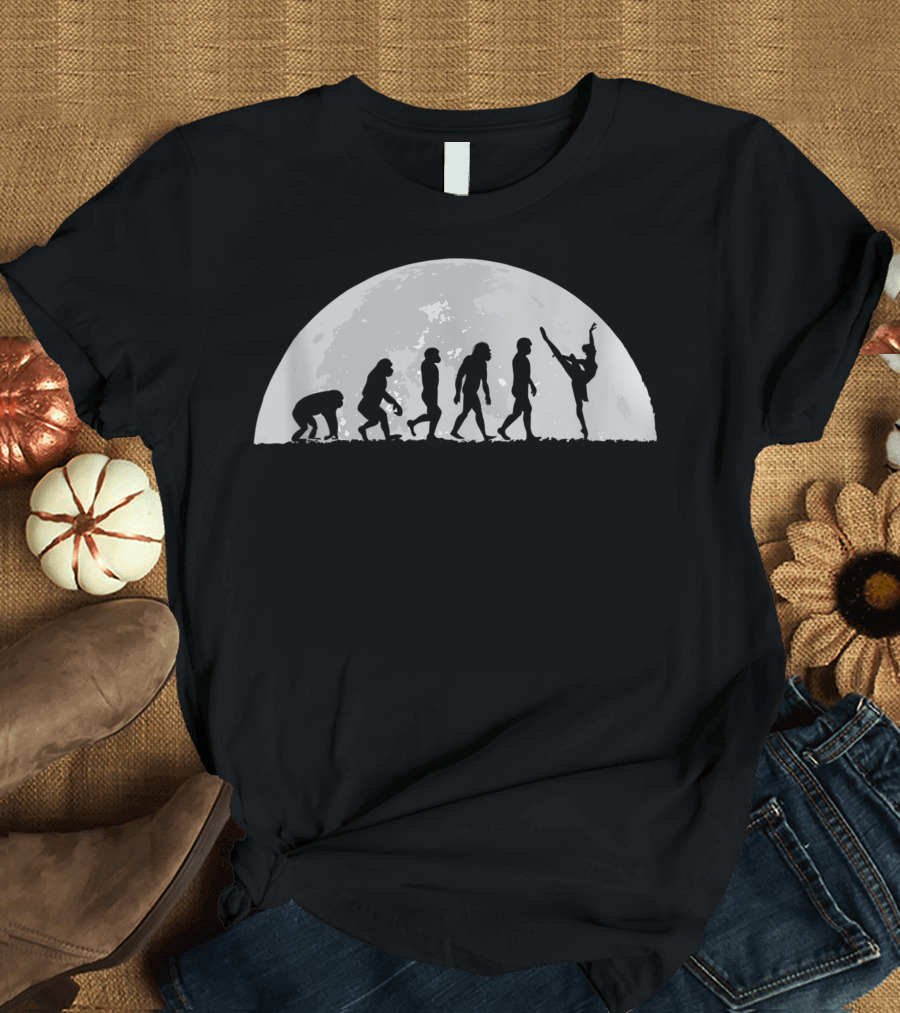 Ballerina Evolution Moon Ballet Dance T-Shirt