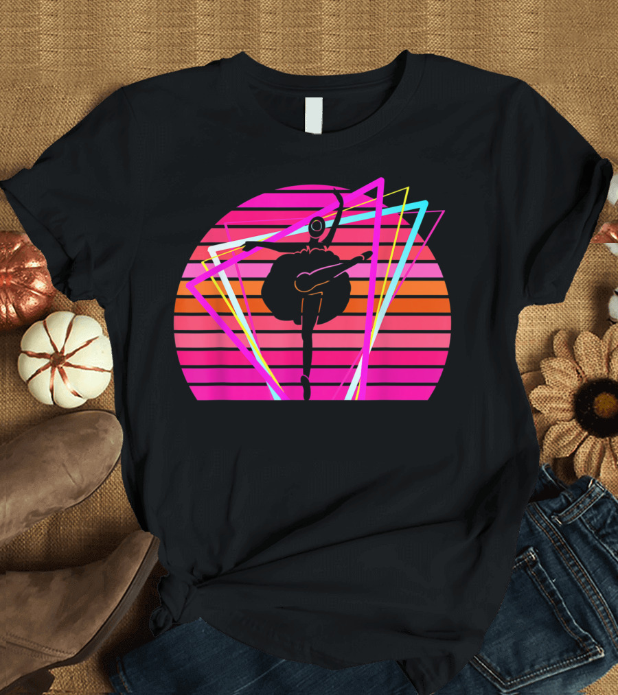 Ballet Vaporwave Sunset Ballerina Synthwave T-Shirt