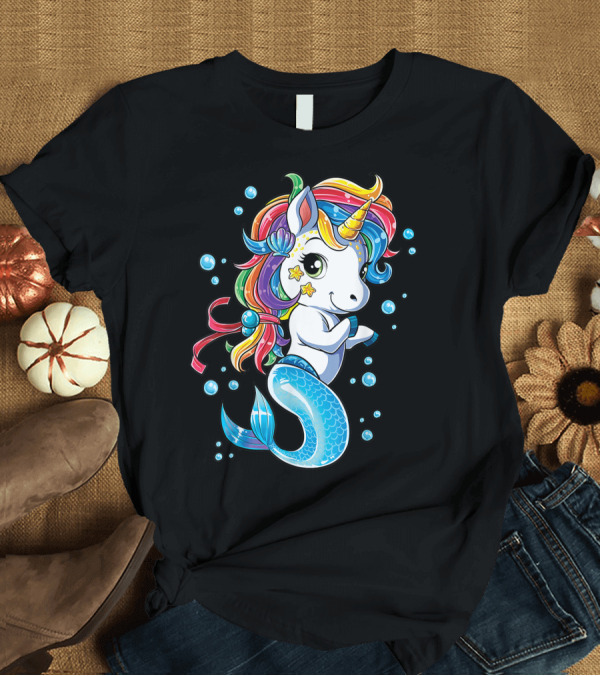 T-Shirt: Unicorn Mermaid Mermicorn Rainbow Girls Kids T-Shirt Unicorn Mermaid Mermicorn Rainbow Girls Kids T-Shirt