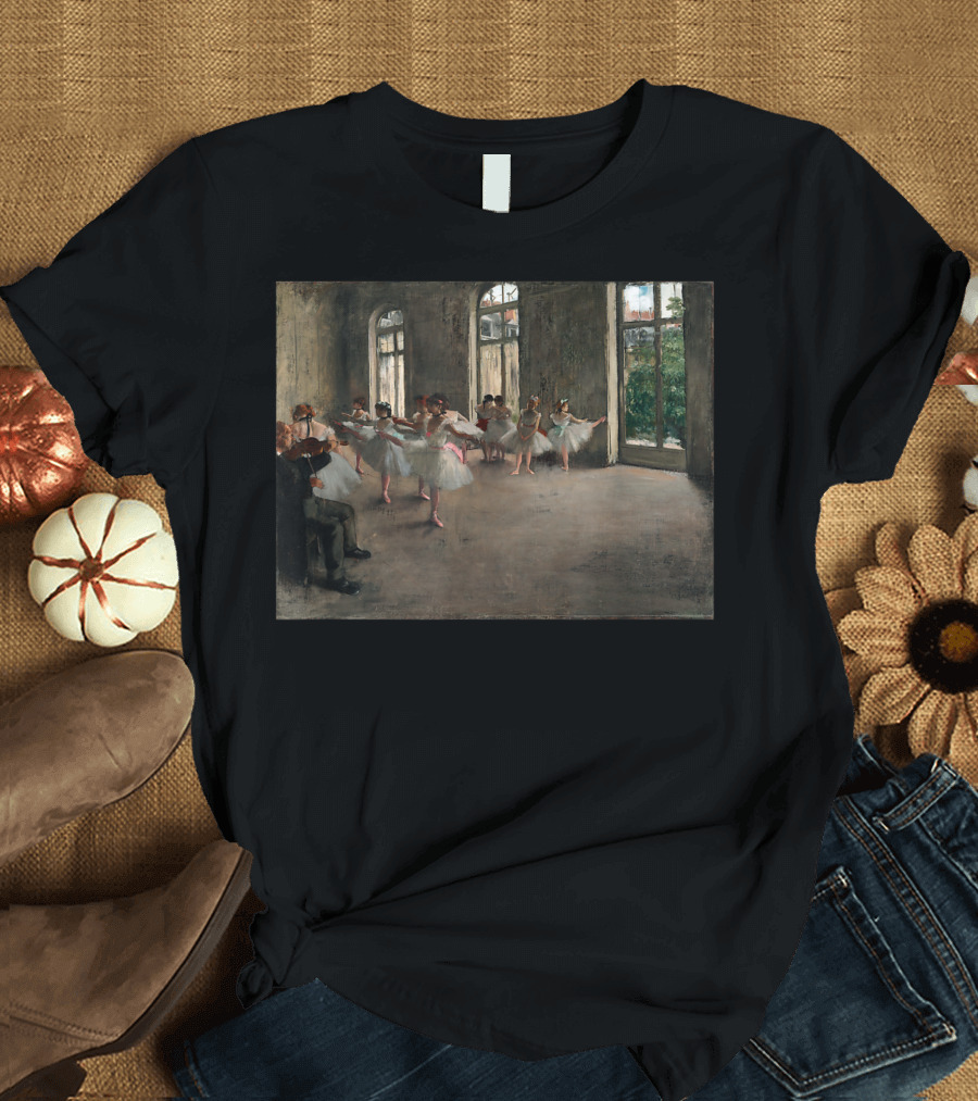 Ballet Rehearsal Edgar Degas Classic Impressionist Painting T-Shirt