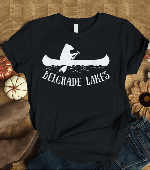 T-Shirt: Belgrade Lakes Bear Canoe Maine T-Shirt Belgrade Lakes Bear Canoe Maine T-Shirt