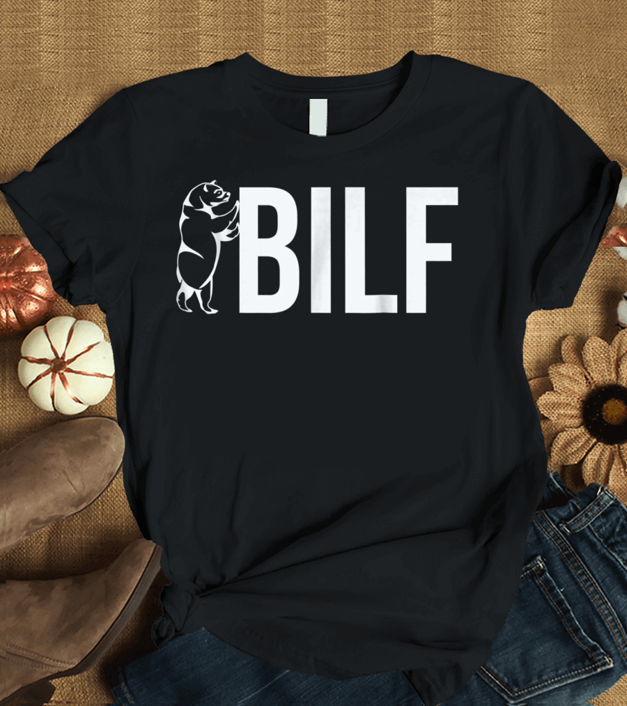 Bilf Gay Bear Pride For Grizzlies White Text with Bear T-Shirt