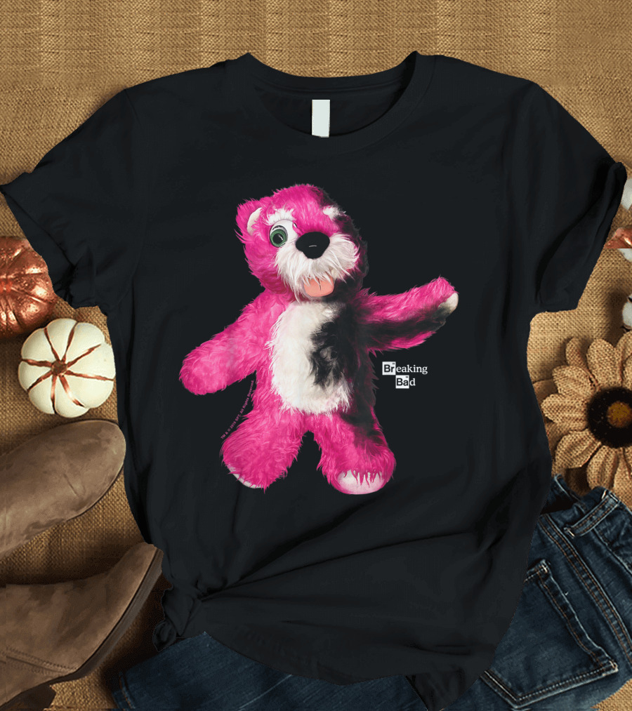 Breaking Bad Pink Teddy Bear with Burnt Eye and Black Stain T-Shirt