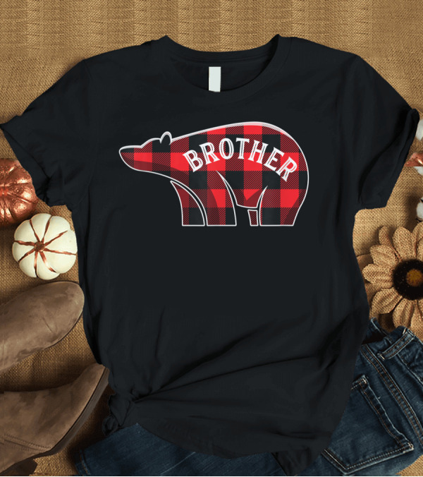 T-Shirt: Brother Bear Christmas Plaid Family Matching Boy T-Shirt Brother Bear Christmas Plaid Family Matching Boy T-Shirt