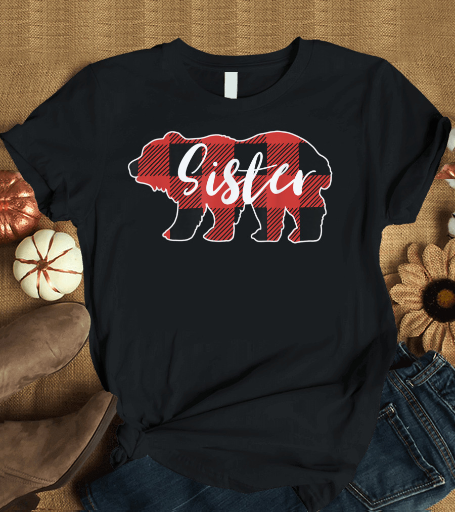 Sister Bear Buffalo Plaid T-Shirt