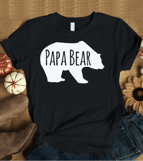 T-Shirt: Papa Bear Fathers Camping Adventure T-Shirt Papa Bear Fathers Camping Adventure T-Shirt