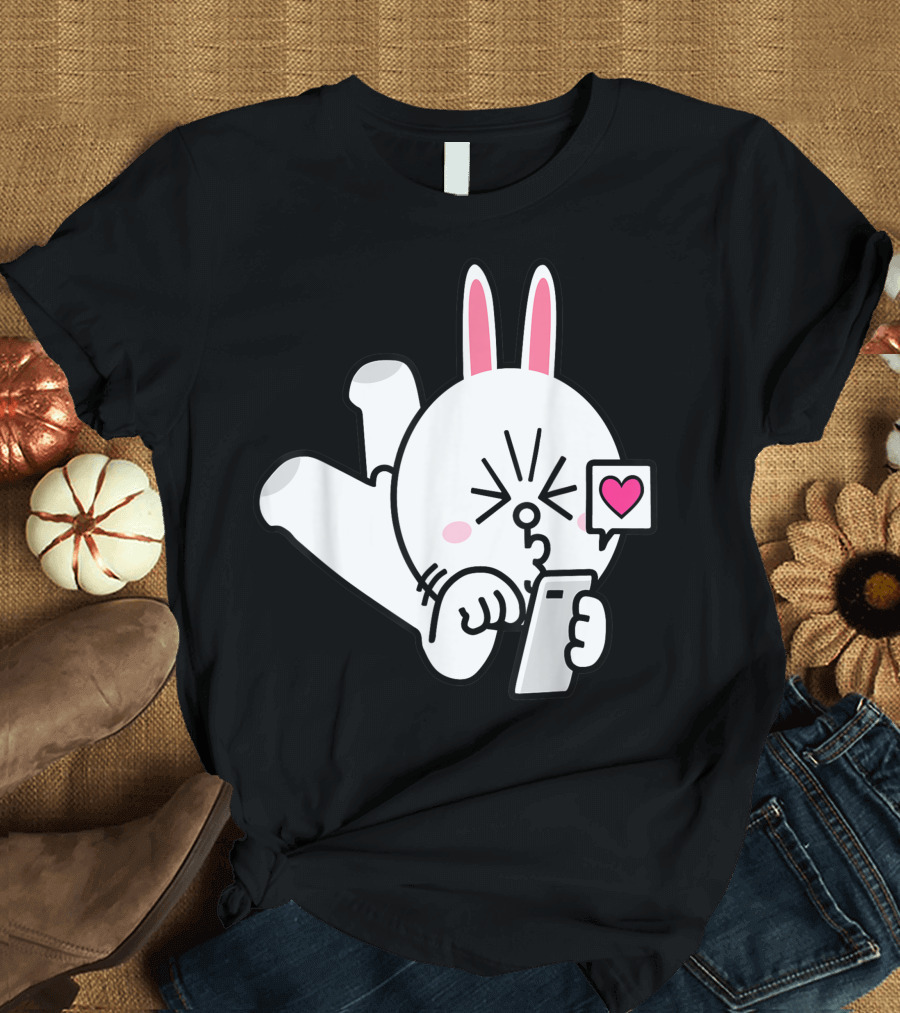 Cony Bunny Rabbit Sending All My Love To You Kiss T-Shirt